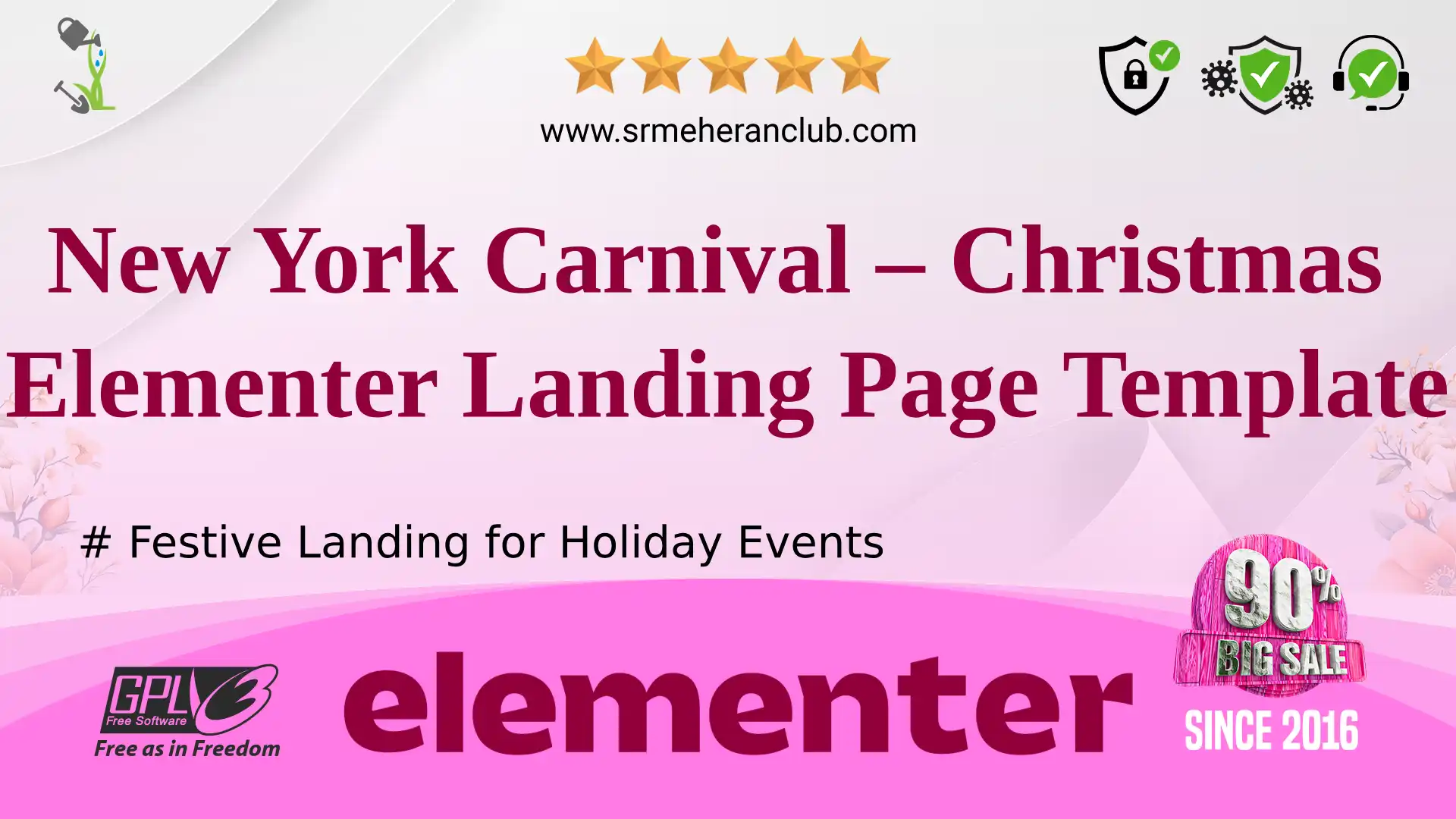 New York Carnival – Christmas Elementer Landing Page Template — Elementor Kit by Templatemonster