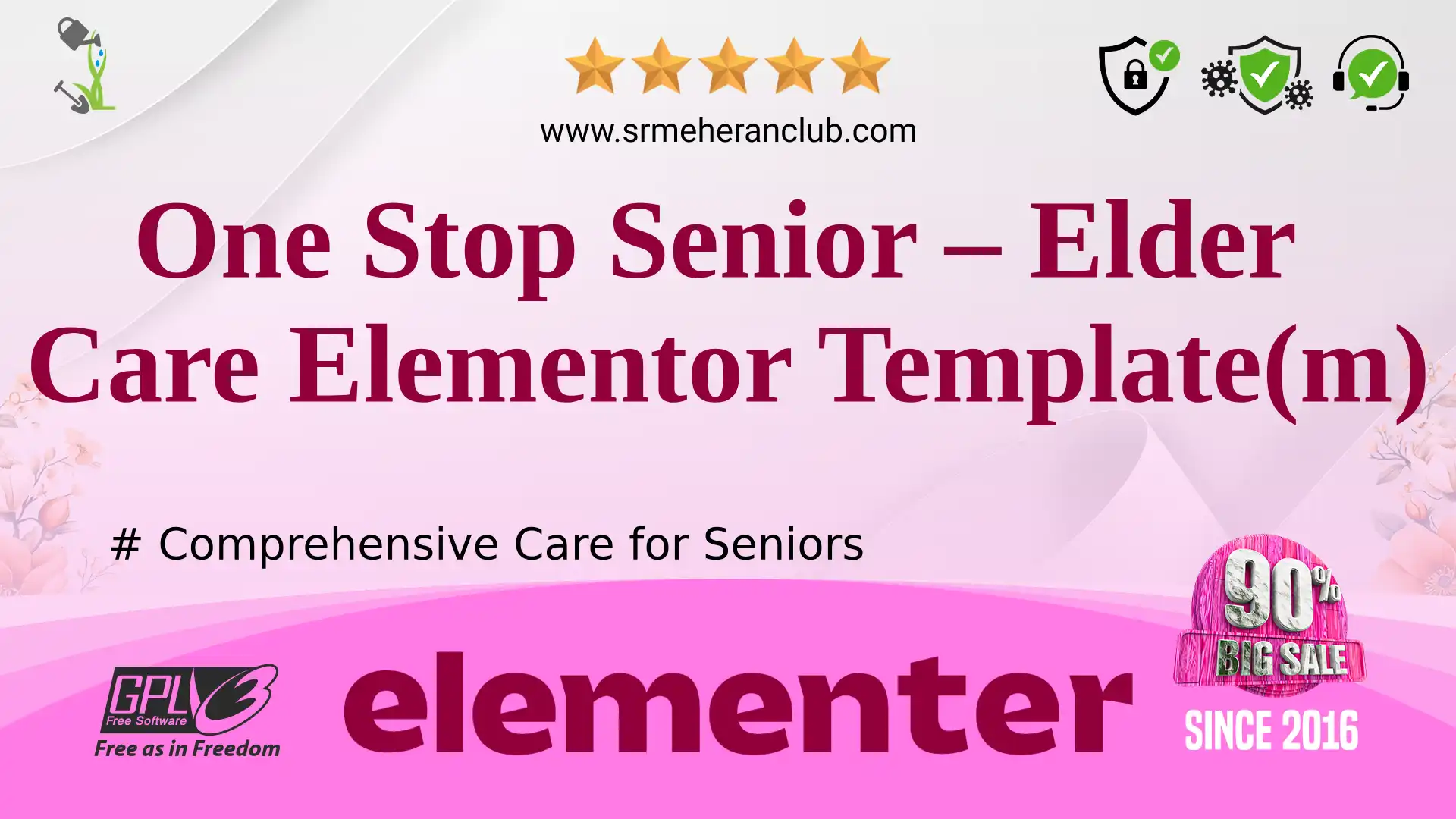 One Stop Senior – Elder Care Elementor Template(m)