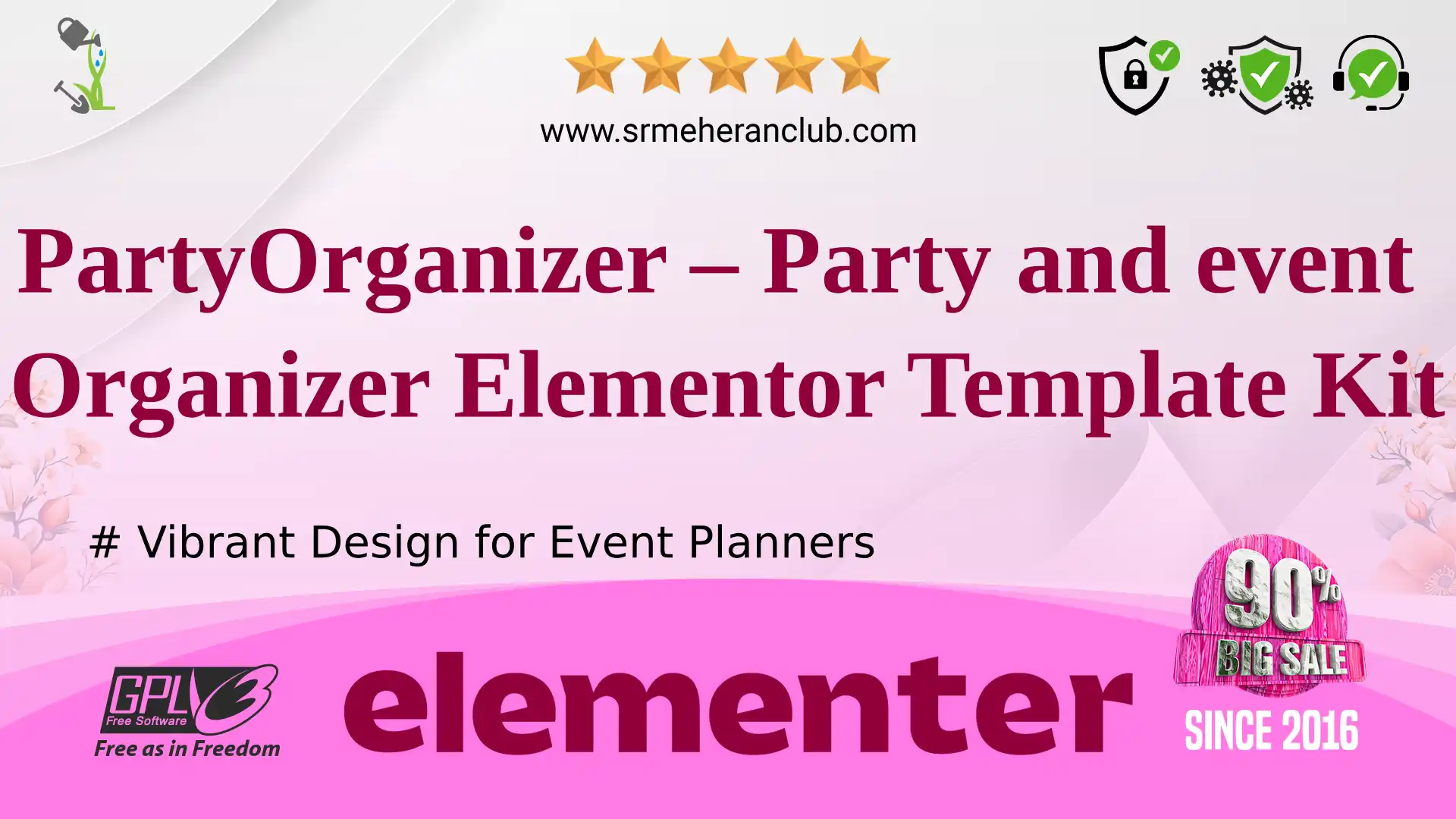 PartyOrganizer – Party and event Organizer Elementor Template Kit — Product by Templatemonster