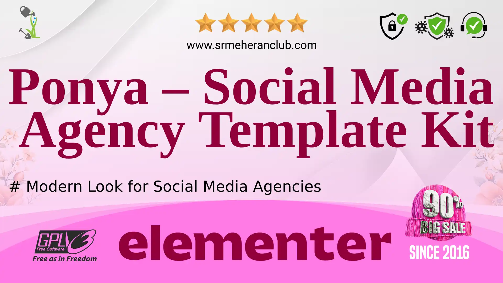 Ponya – Social Media Agency Template Kit — Elementor Kit by Themeforest
