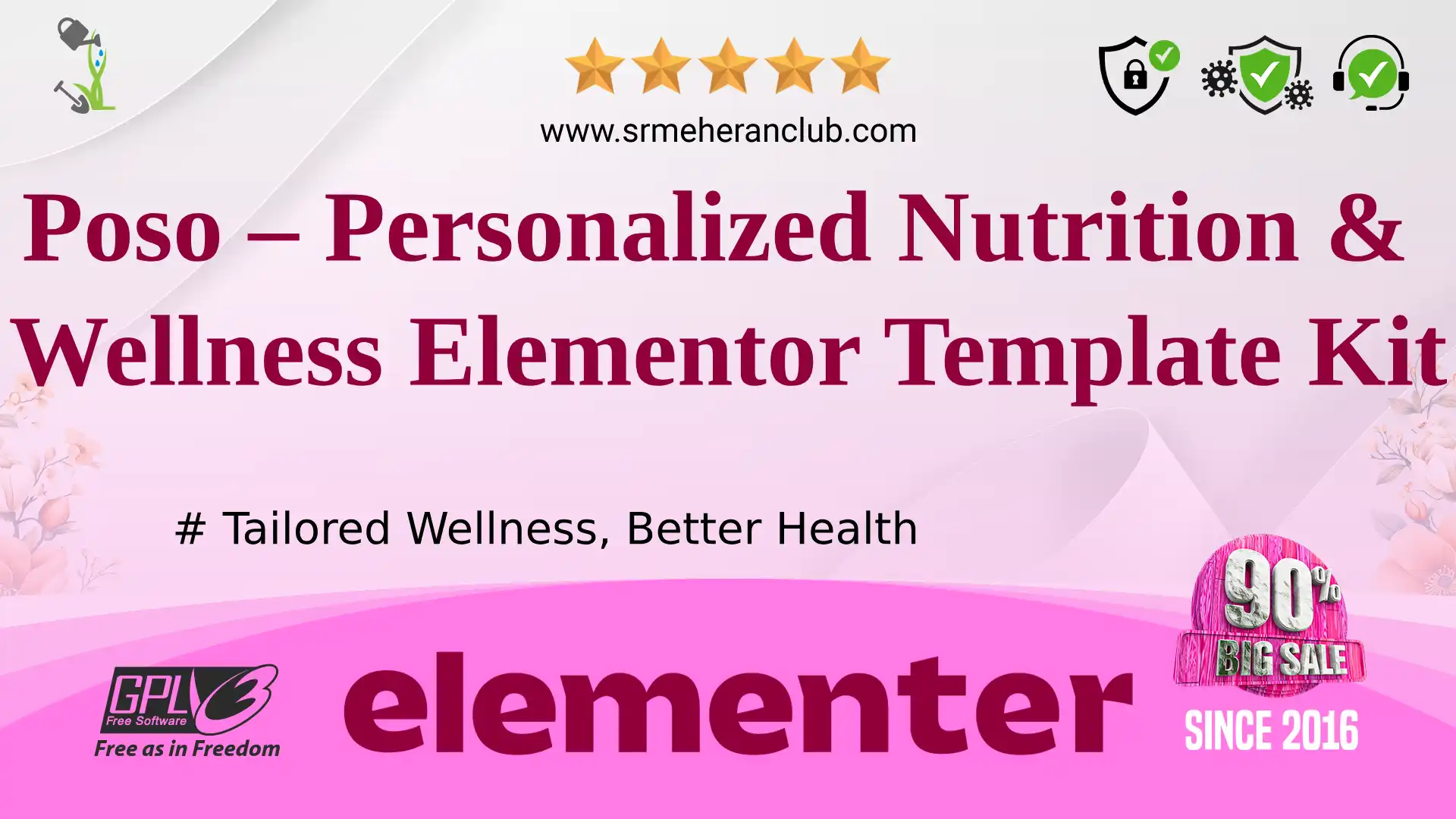 Poso – Personalized Nutrition & Wellness Elementor Template Kit