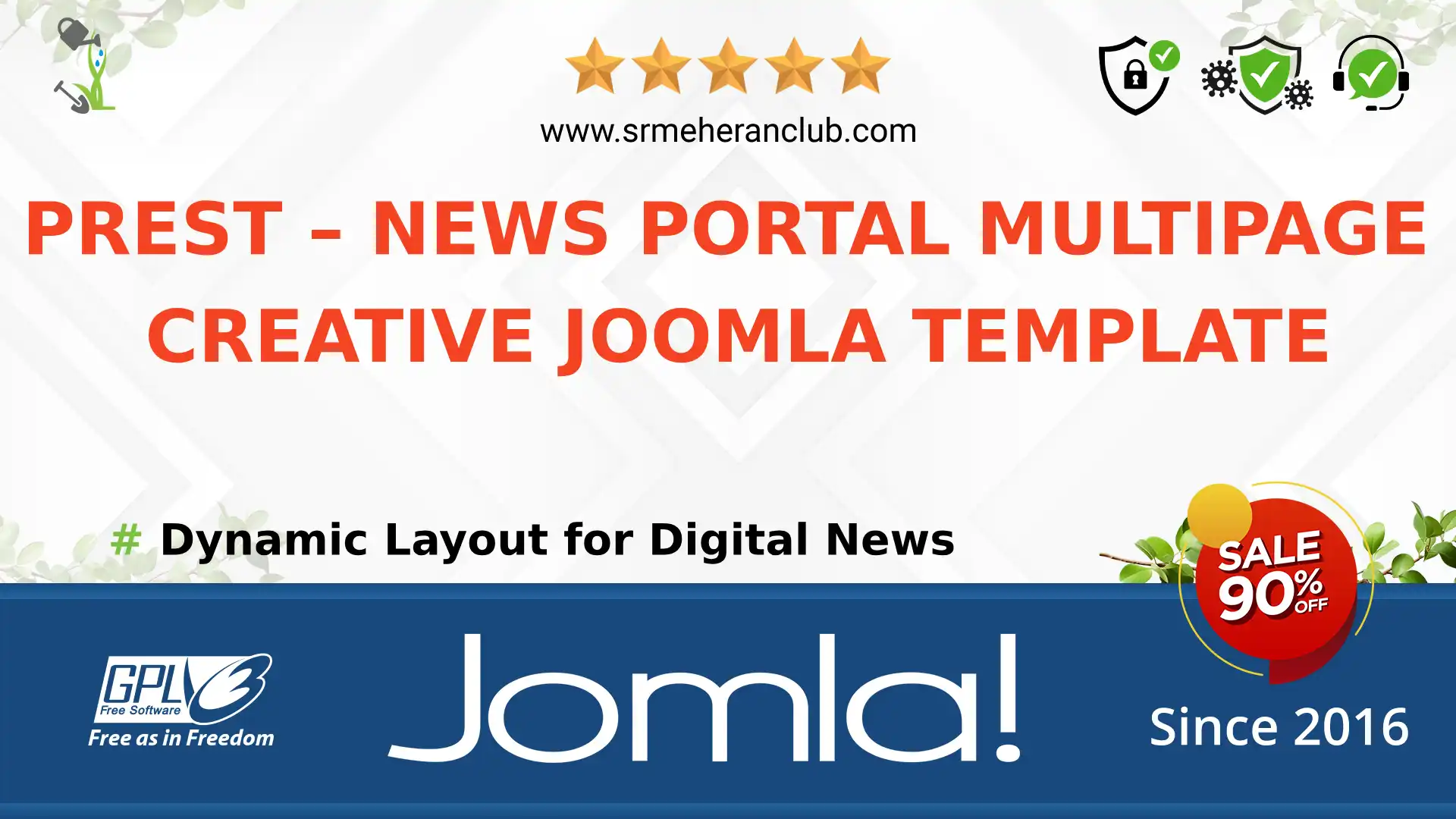 Prest – News Portal Multipage Creative Joomla Template — Theme by Templatemonster