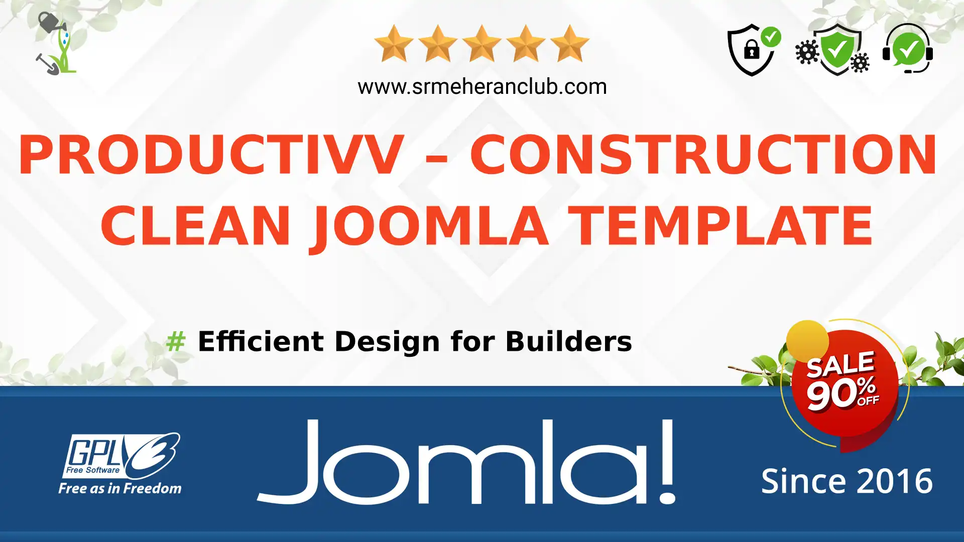 Productivv – Construction Clean Joomla Template — Theme by Templatemonster