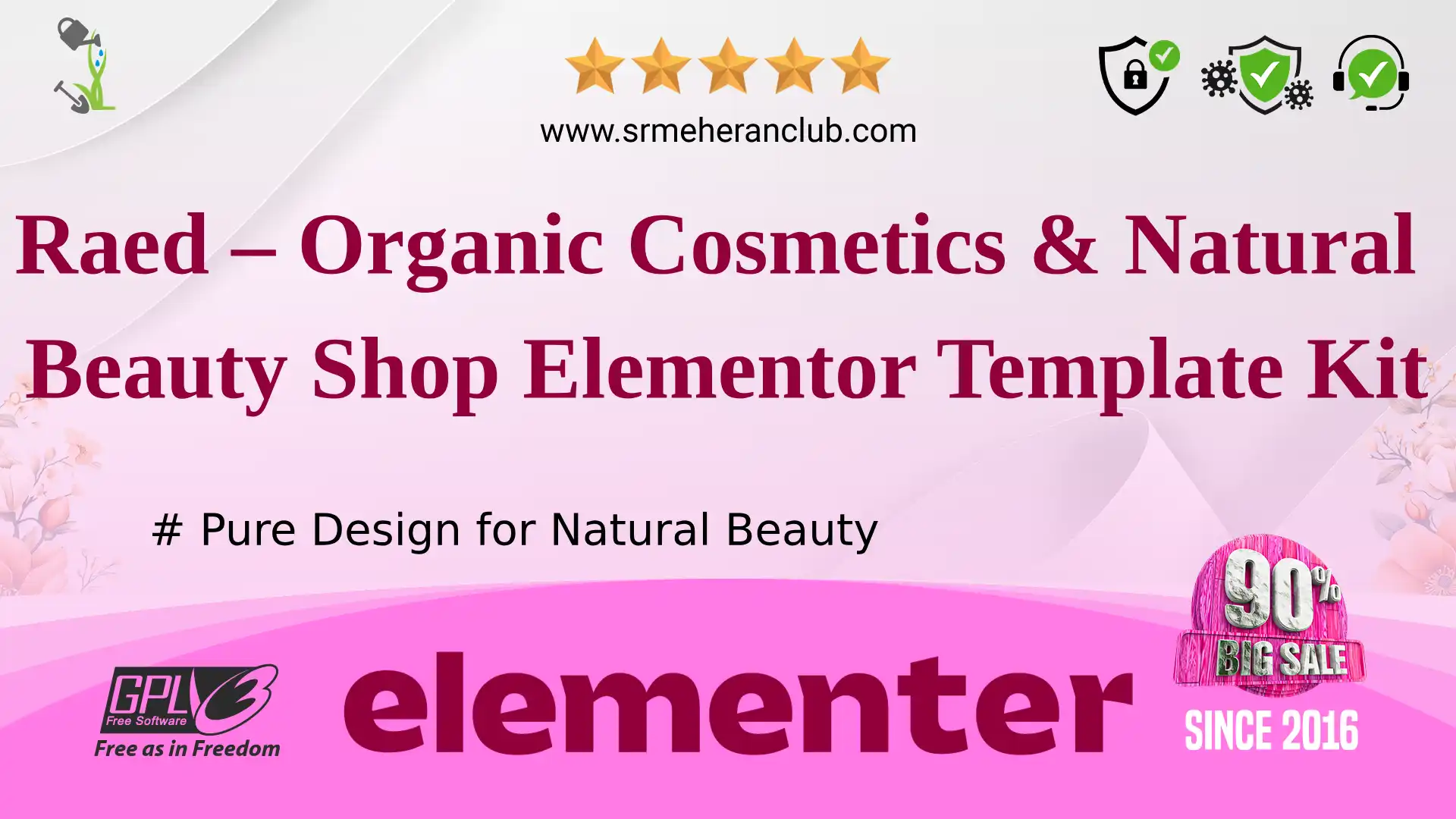 Raed – Organic Cosmetics & Natural Beauty Shop Elementor Template Kit