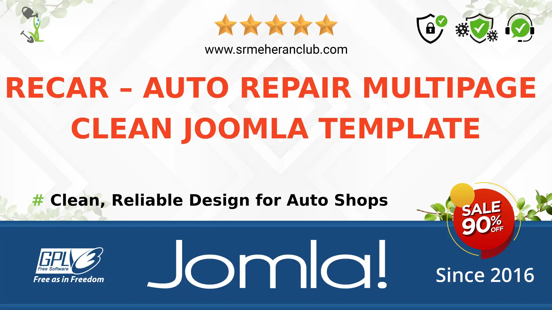 ReCar – Auto Repair Multipage Clean Joomla Template — Theme by Templatemonster