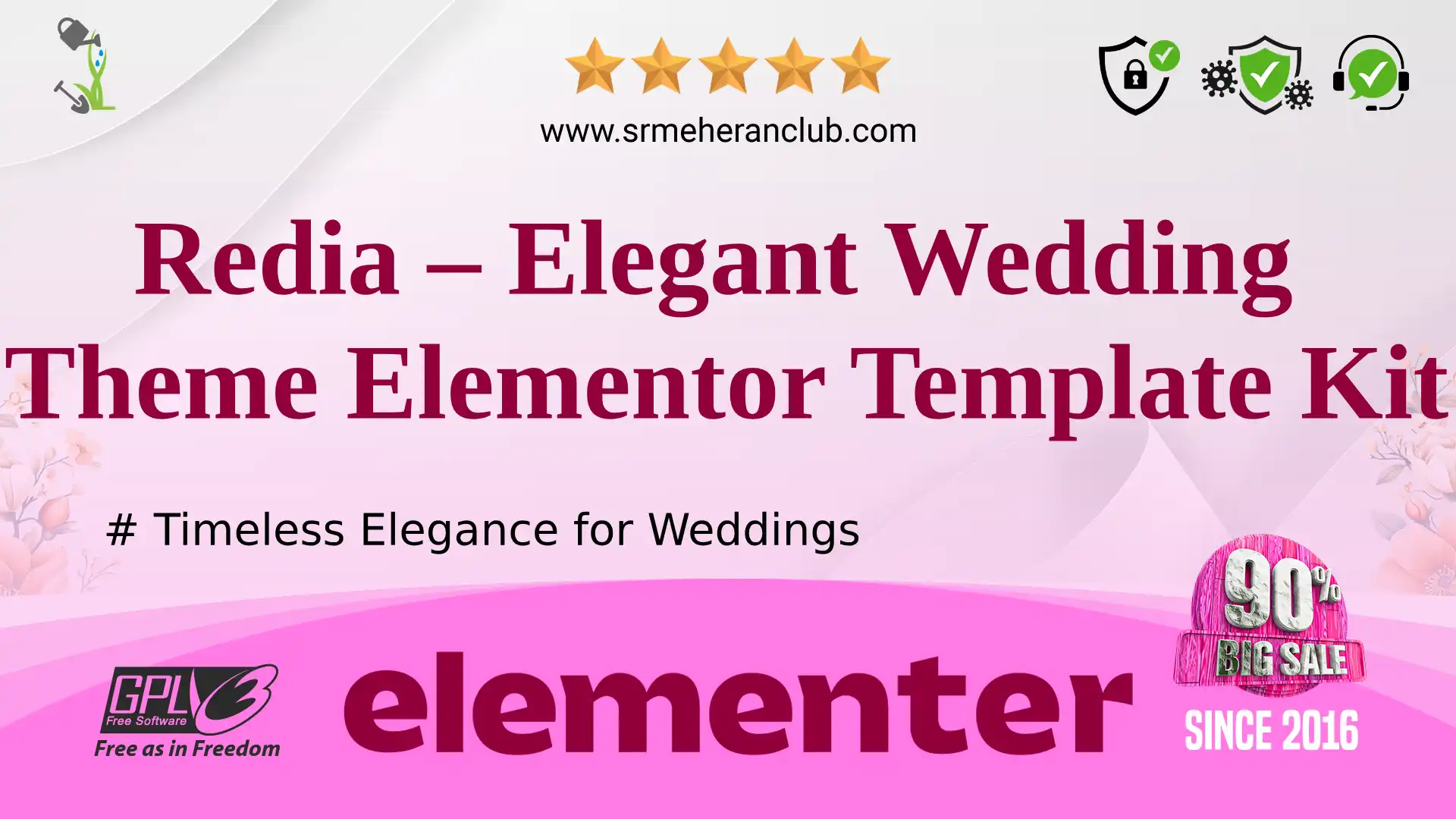 Redia – Elegant Wedding Theme Elementor Template Kit