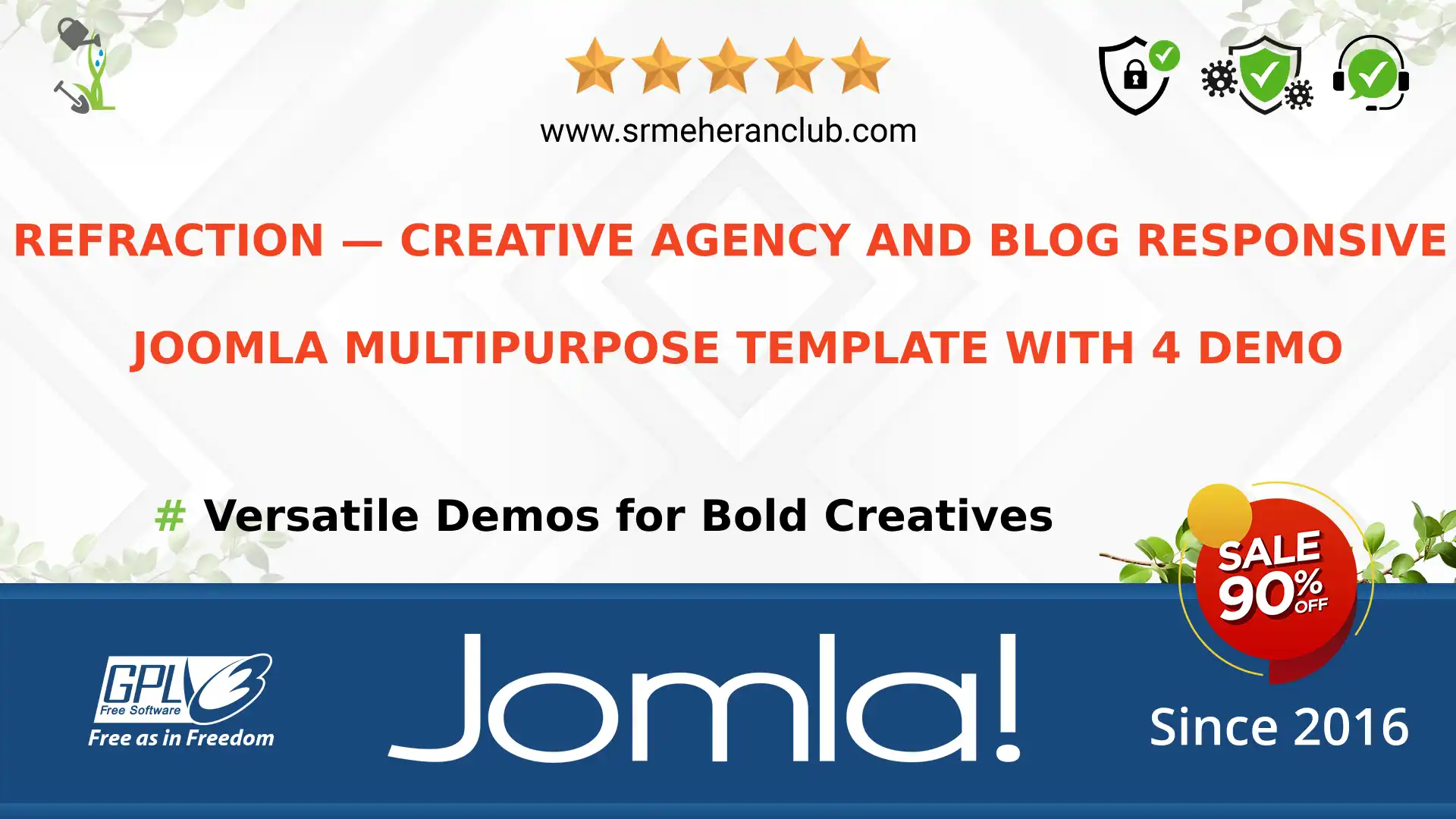 Refraction — Creative Agency and Blog Responsive Joomla Multipurpose Template with 4 Demo — Theme by Themeforest