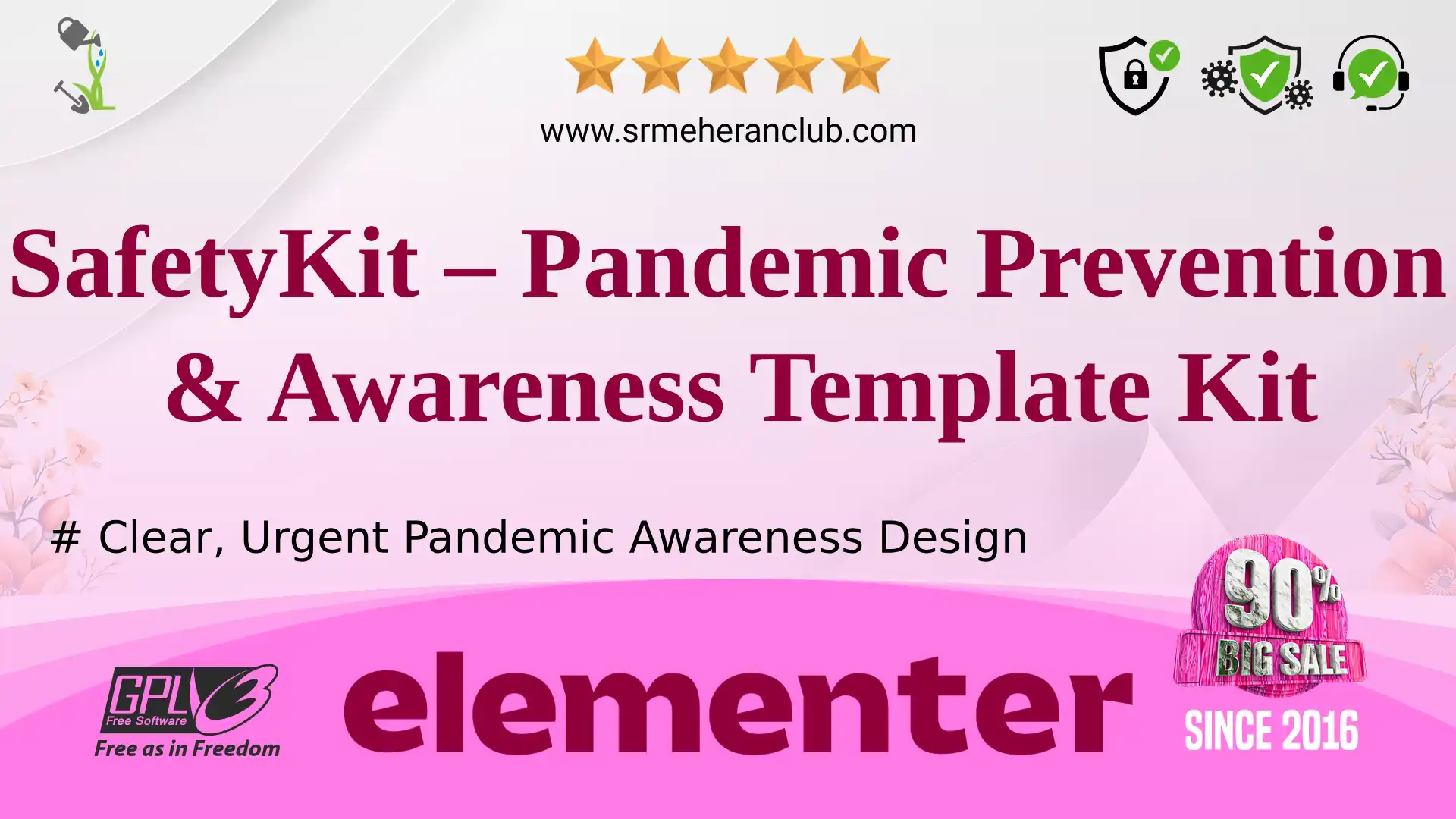 SafetyKit – Pandemic Prevention & Awareness Template Kit — Elementor Kit by Themeforest