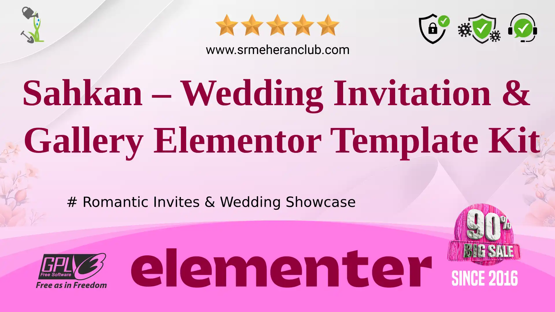 Sahkan – Wedding Invitation & Gallery Elementor Template Kit