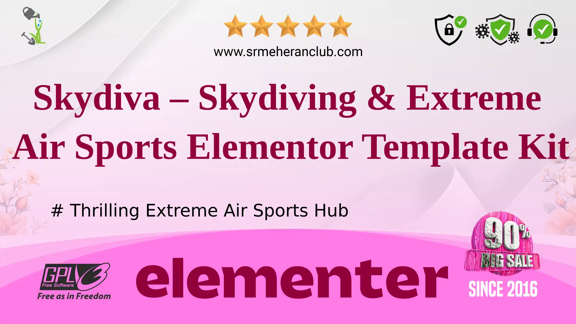 Skydiva – Skydiving & Extreme Air Sports Elementor Template Kit — Elementor Kit by Themeforest