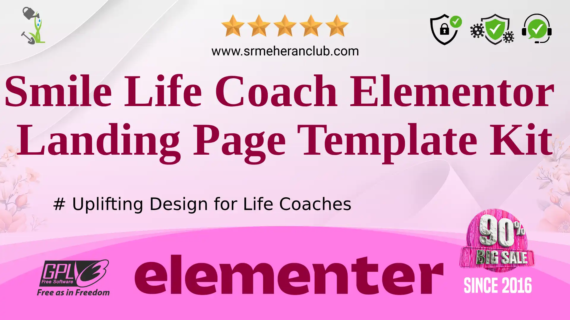 Smile Life Coach Elementor Landing Page Template Kit — Elementor Kit by Templatemonster