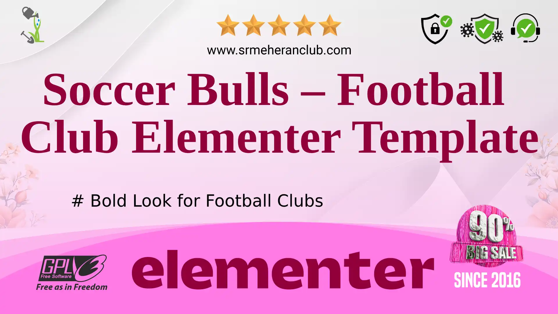 Soccer Bulls – Football Club Elementer Template — Elementor Kit by Templatemonster