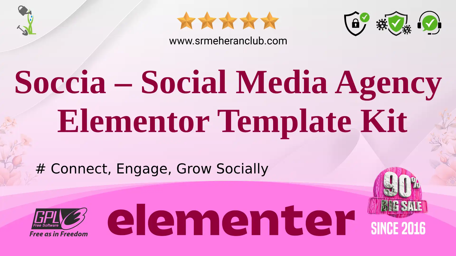 Soccia – Social Media Agency Elementor Template Kit
