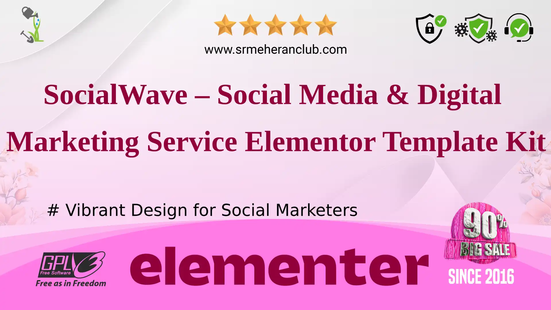 SocialWave – Social Media & Digital Marketing Service Elementor Template Kit