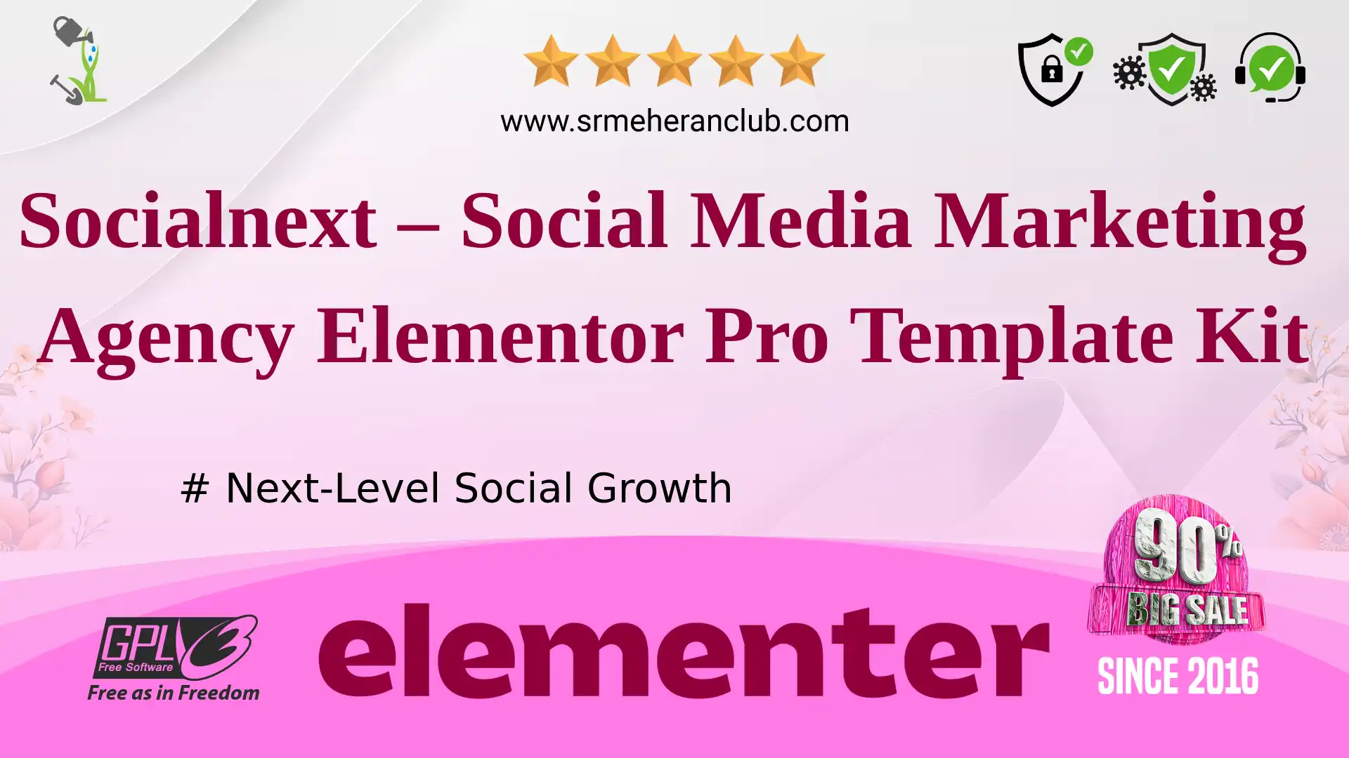 Socialnext – Social Media Marketing Agency Elementor Pro Template Kit