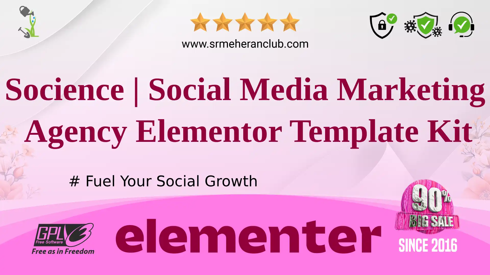 Socience | Social Media Marketing Agency Elementor Template Kit
