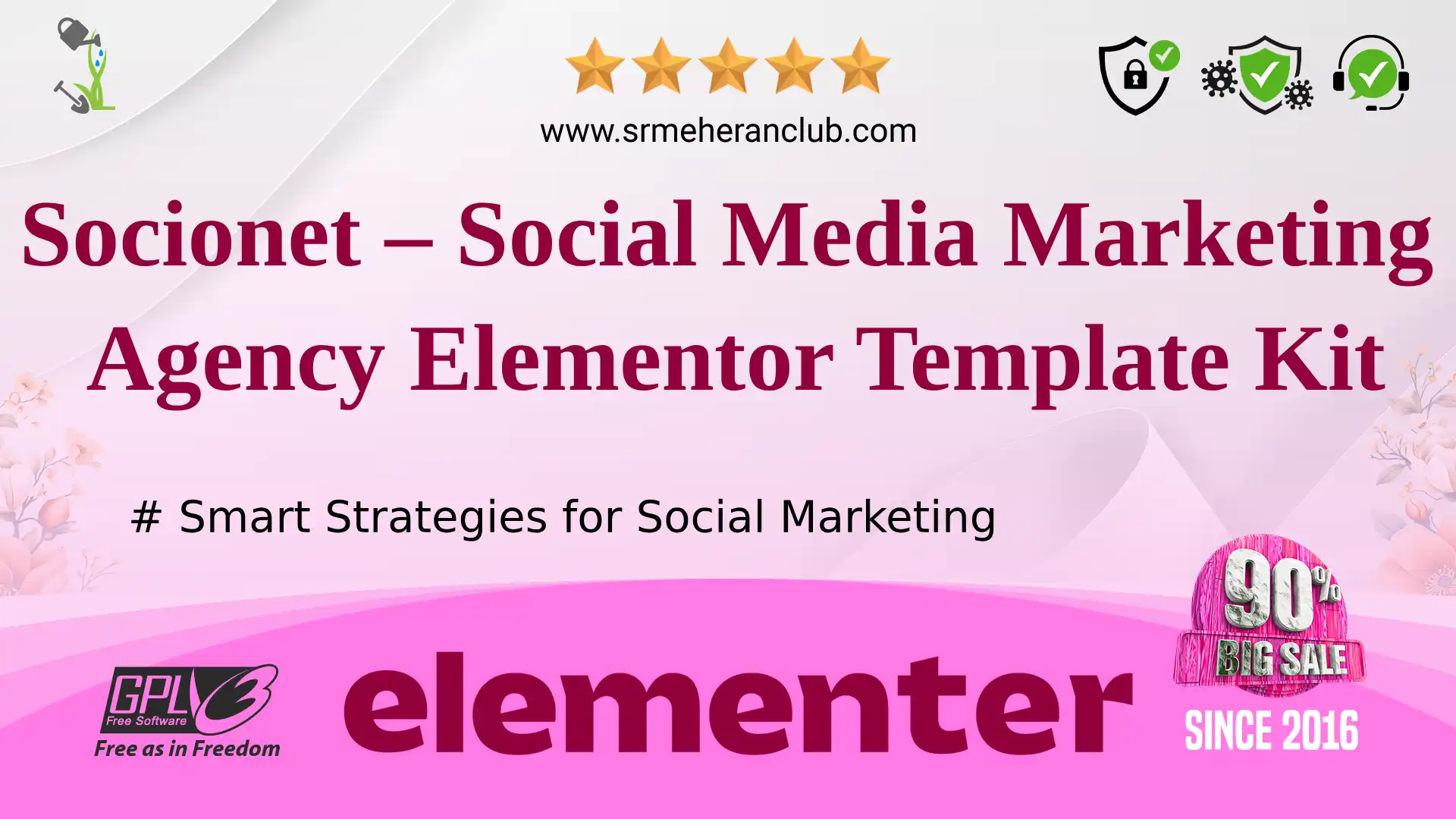 Socionet – Social Media Marketing Agency Elementor Template Kit