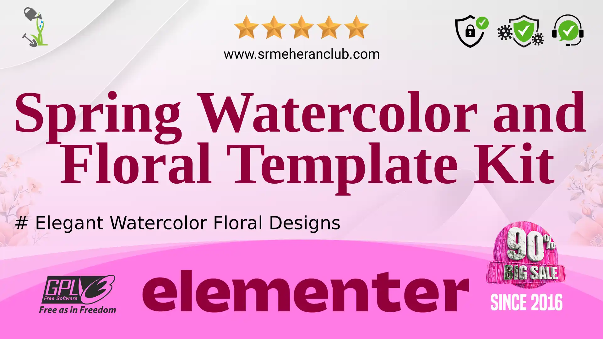 Spring Watercolor and Floral Template Kit — Elementor Kit by Themeforest