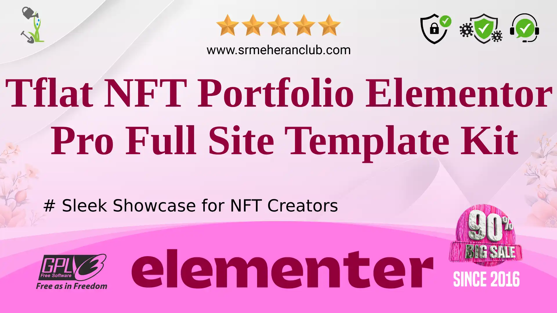 Tflat NFT Portfolio Elementor Pro Full Site Template Kit — Elementor Kit by Themeforest