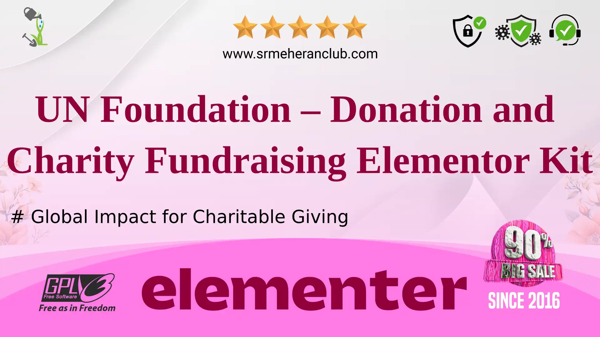 UN Foundation – Donation and Charity Fundraising Elementor Kit — Elementor Kit by Templatemonster