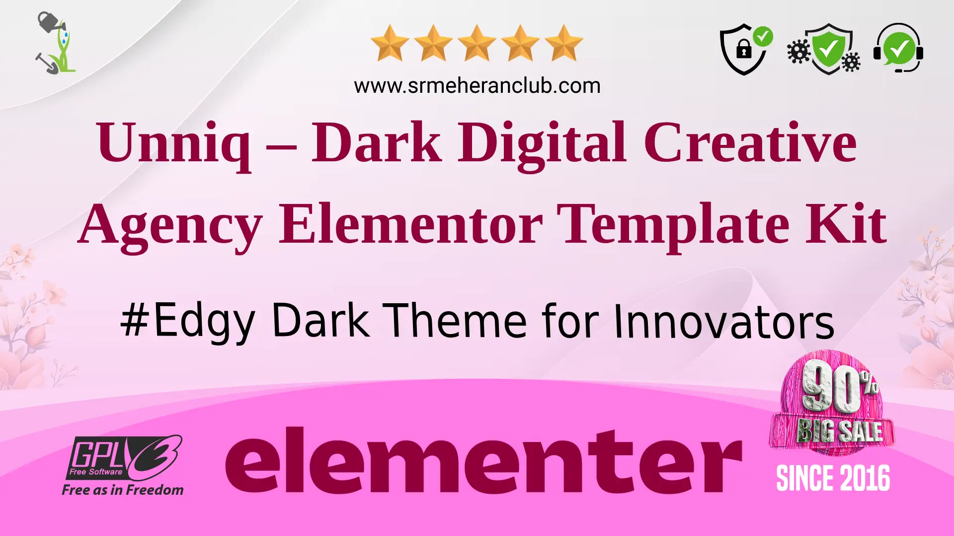 Unniq – Dark Digital Creative Agency Elementor Template Kit — Elementor Kit by Themeforest