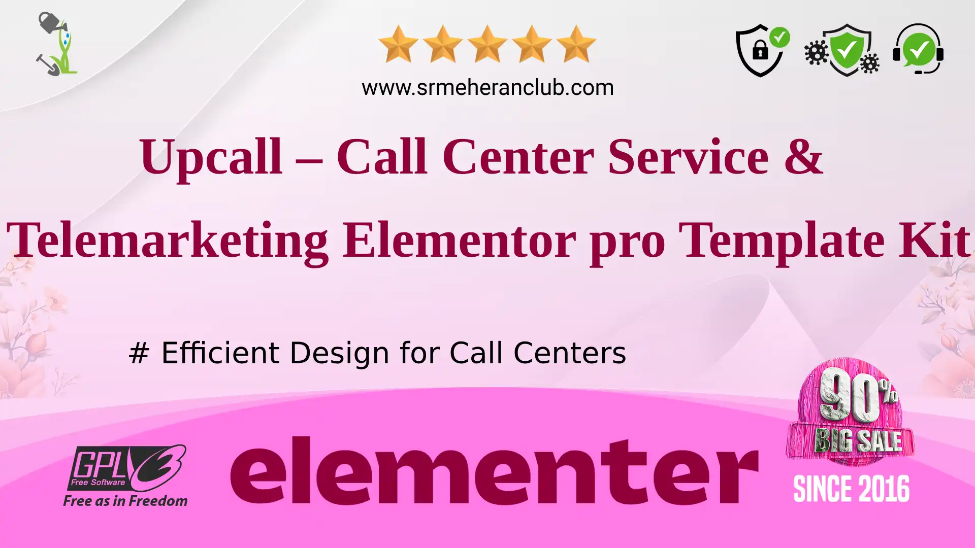 Upcall – Call Center Service & Telemarketing Elementor pro Template Kit