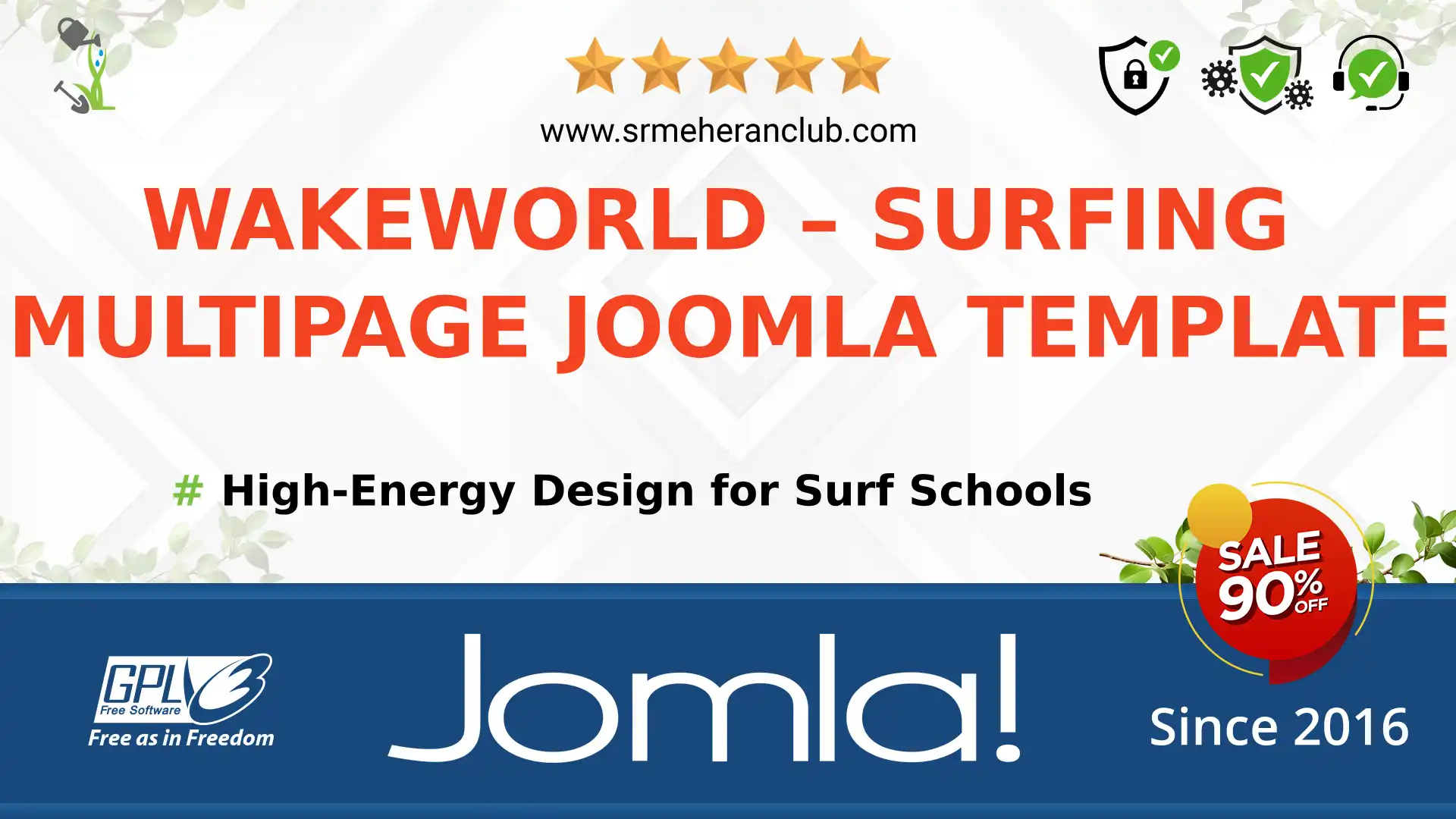 Wakeworld – Surfing Multipage Joomla Template