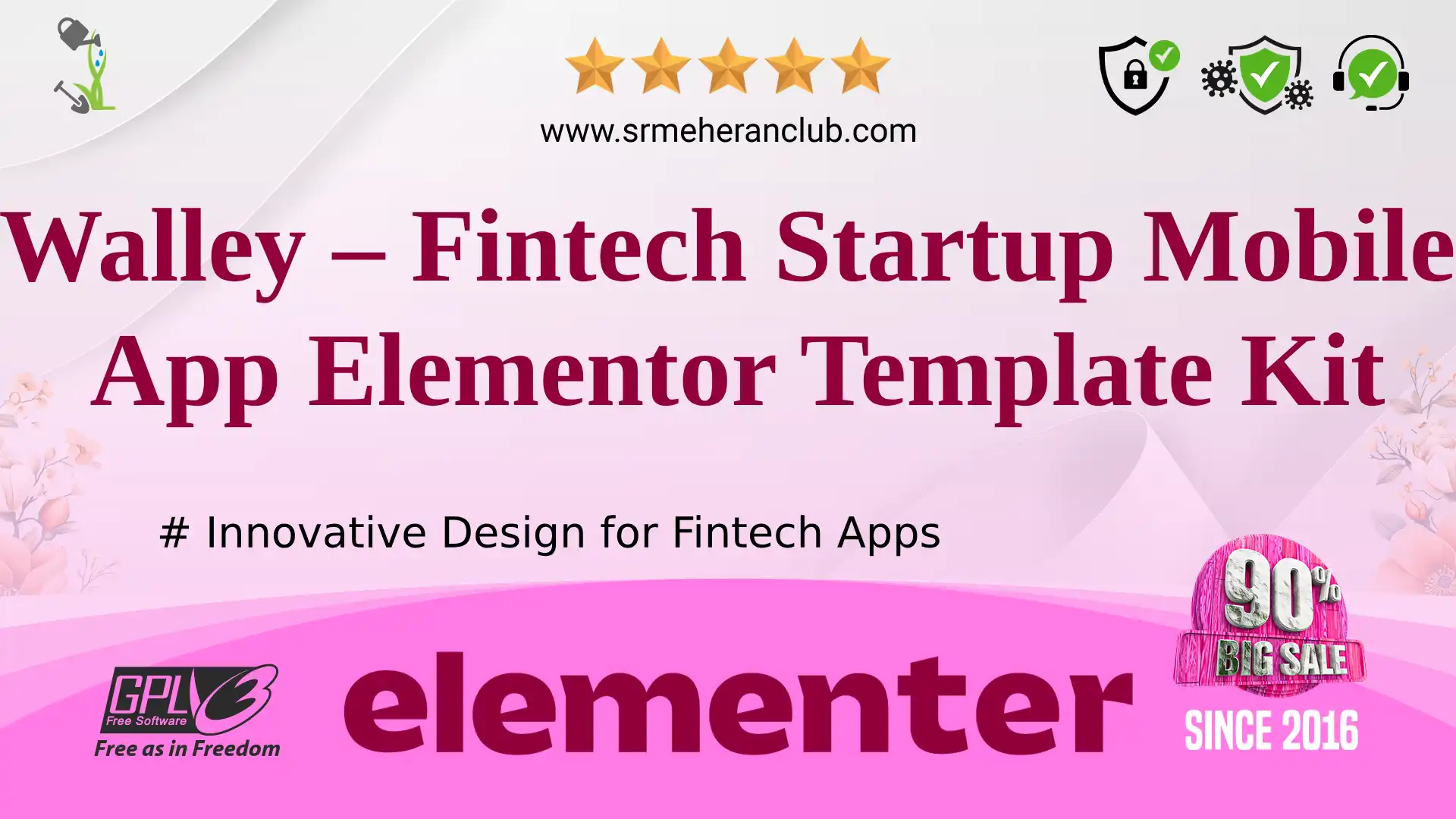 Walley – Fintech Startup Mobile App Elementor Template Kit — Elementor Kit by Themeforest