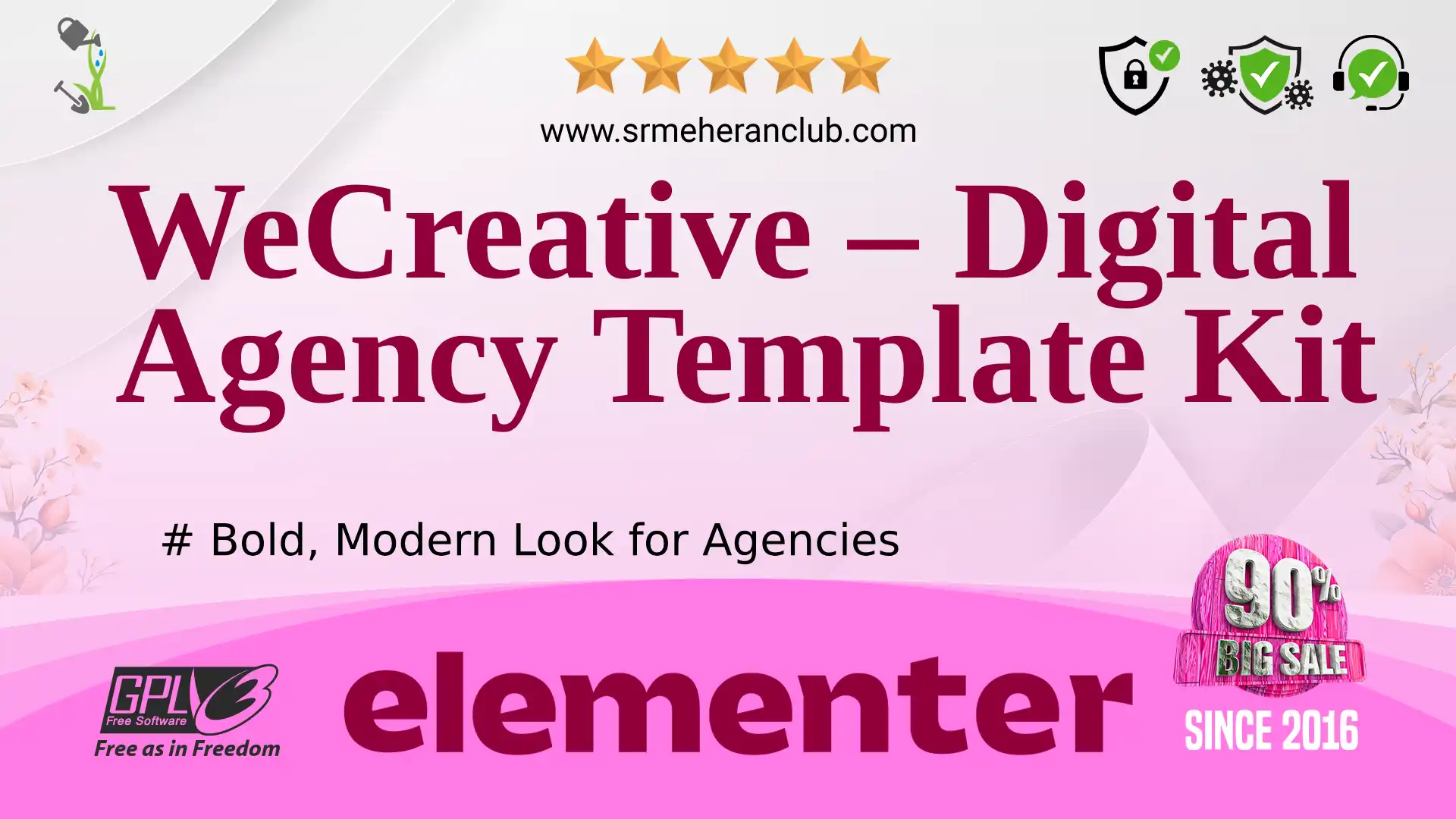 WeCreative – Digital Agency Template Kit — Elementor Kit by Themeforest