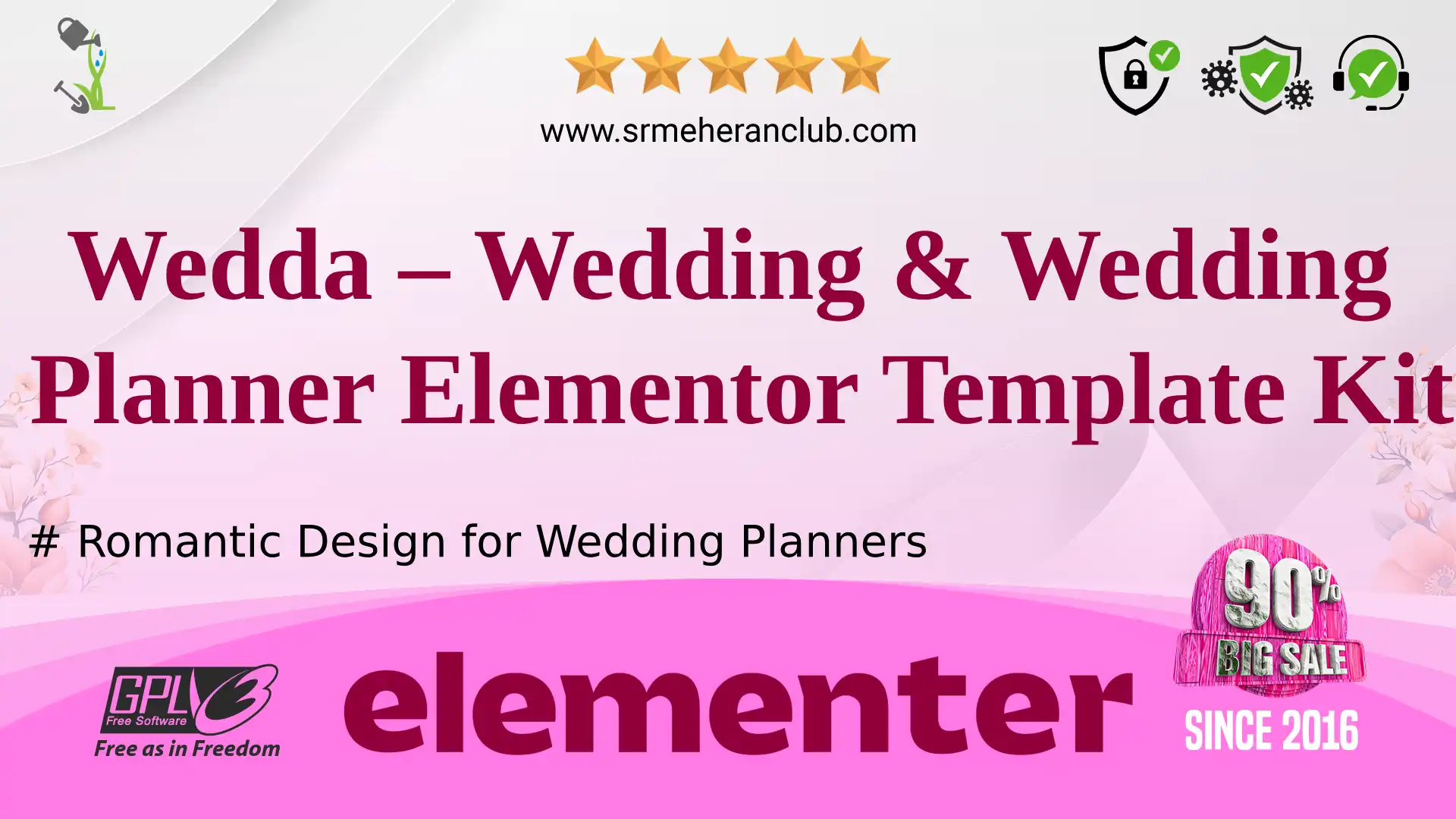 Wedda – Wedding & Wedding Planner Elementor Template Kit