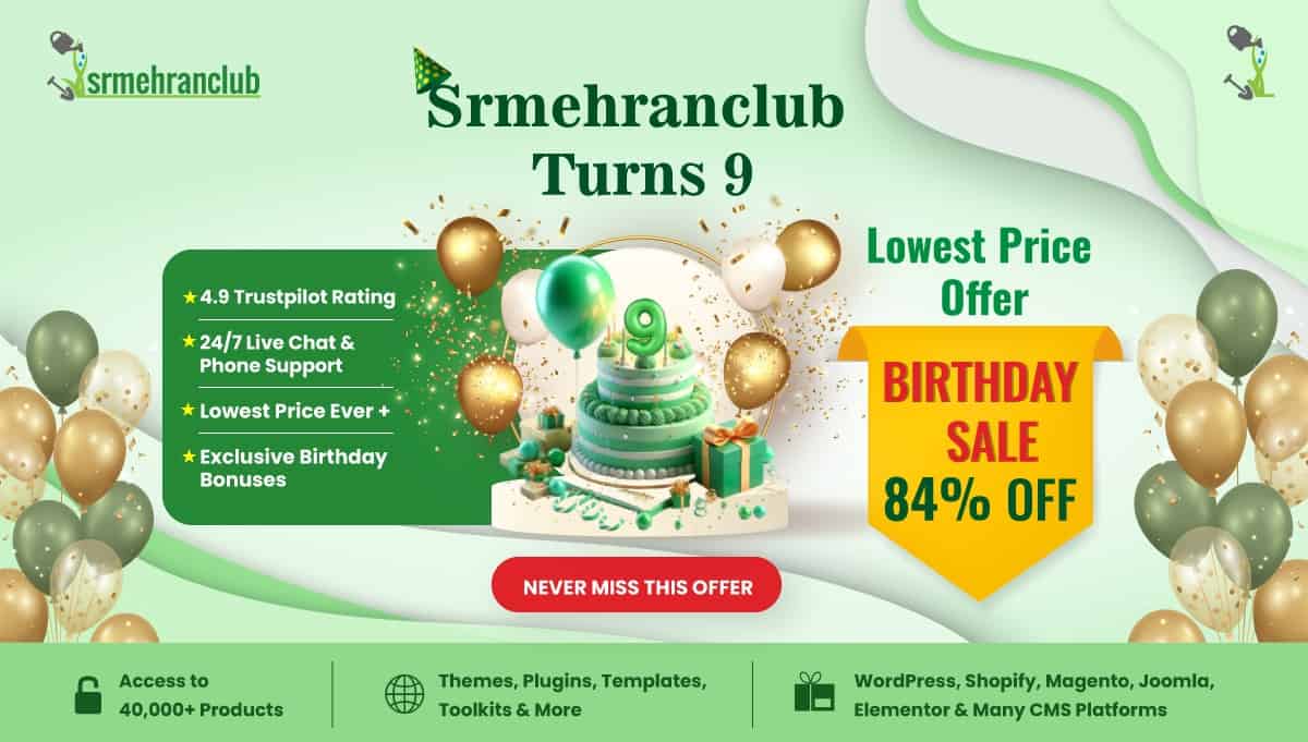 Srmehranclub 9th birthday sale