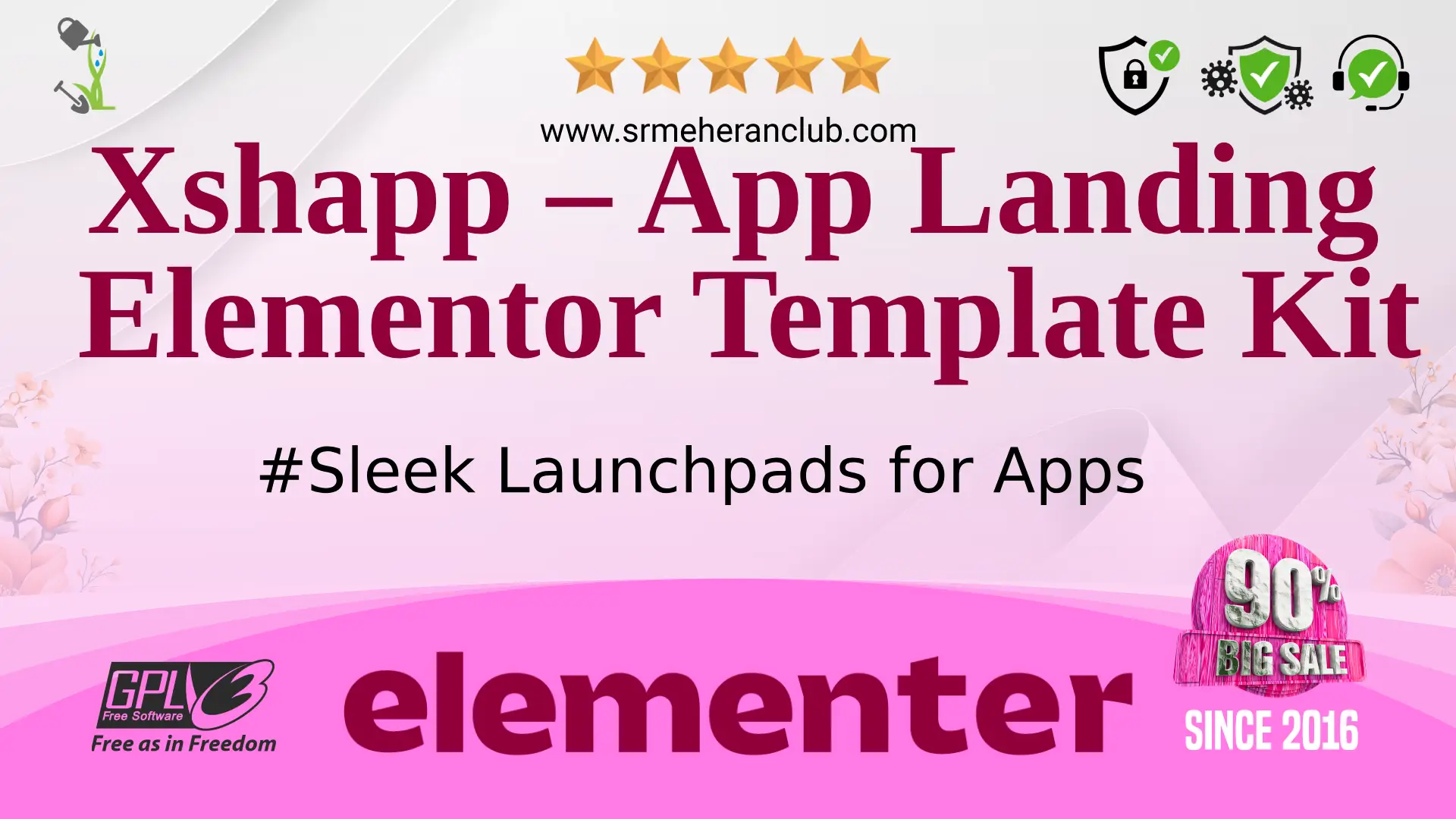 Xshapp – App Landing Elementor Template Kit