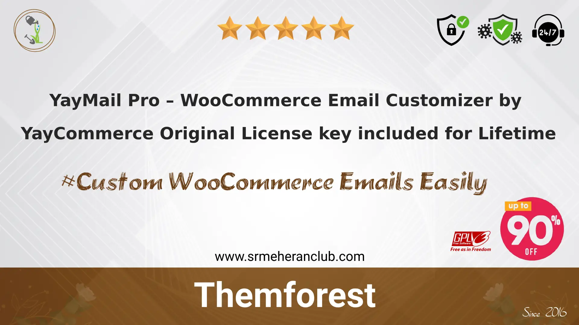 YayMail Pro – WooCommerce Email Customizer by YayCommerce Original License key included for Lifetime