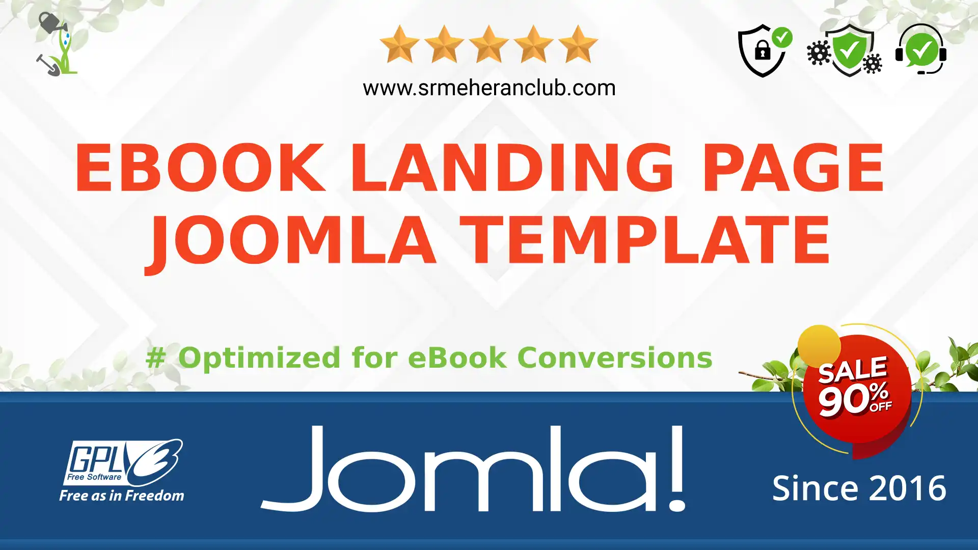 eBook Landing Page Joomla Template — Theme by Templatemonster
