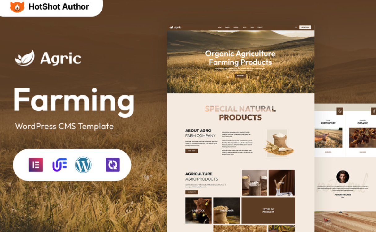 Agric - Agro Multipurpose WordPress Elementor Theme WordPress Theme