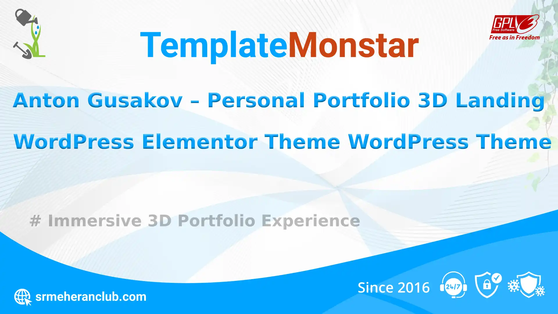 Anton Gusakov – Personal Portfolio 3D Landing WordPress Elementor Theme WordPress Theme — Theme by Templatemonster