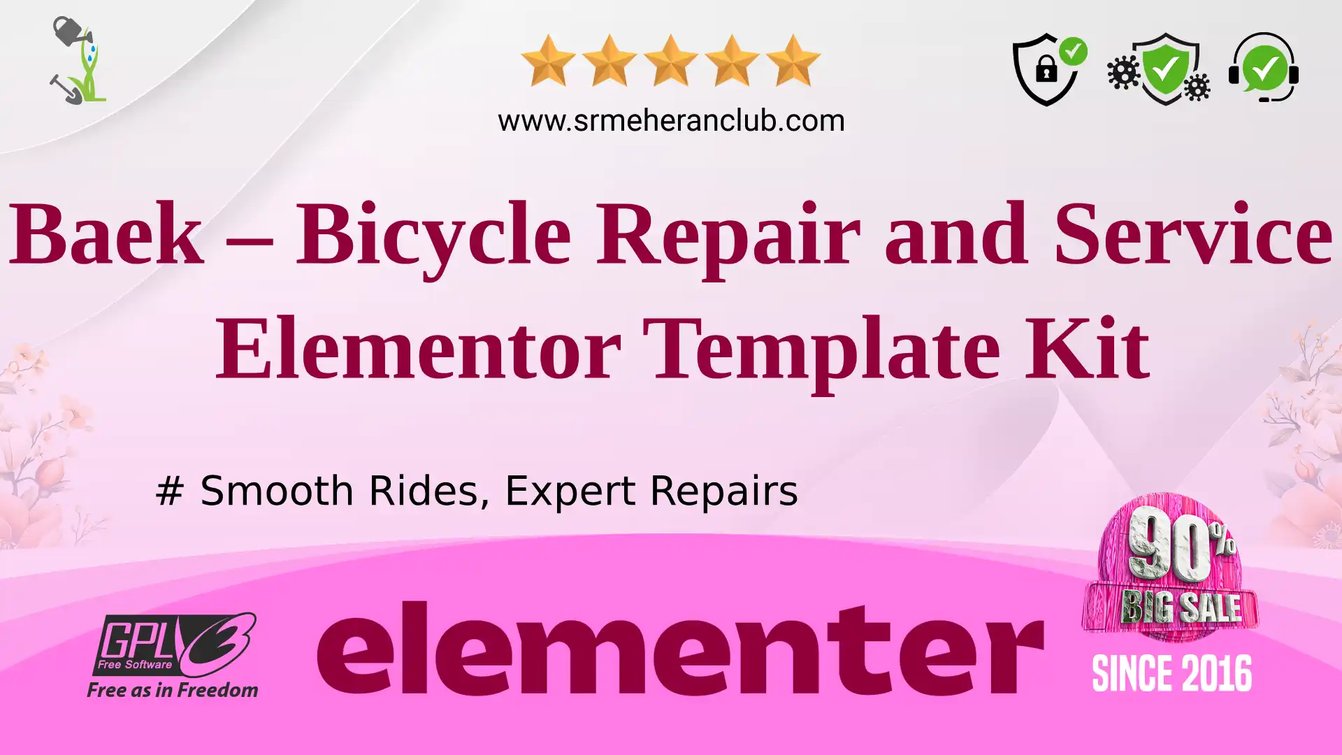 Baek – Bicycle Repair and Service Elementor Template Kit — Elementor Kit by Themeforest