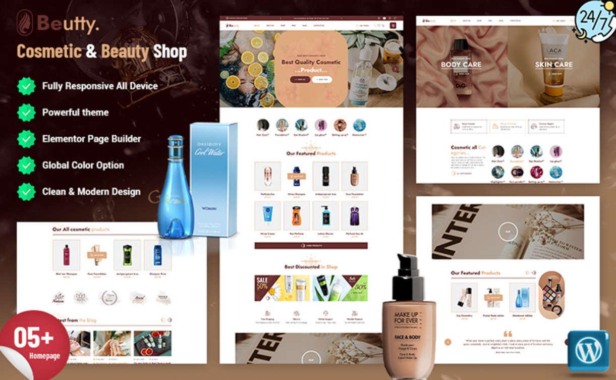 Beutty - Cosmetic and Beauty WordPress Theme