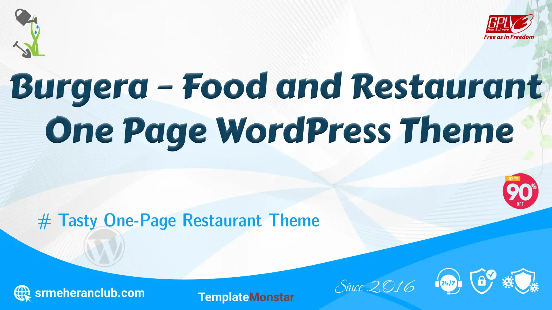Burgera – Food and Restaurant One Page WordPress Theme — Theme by Templatemonster