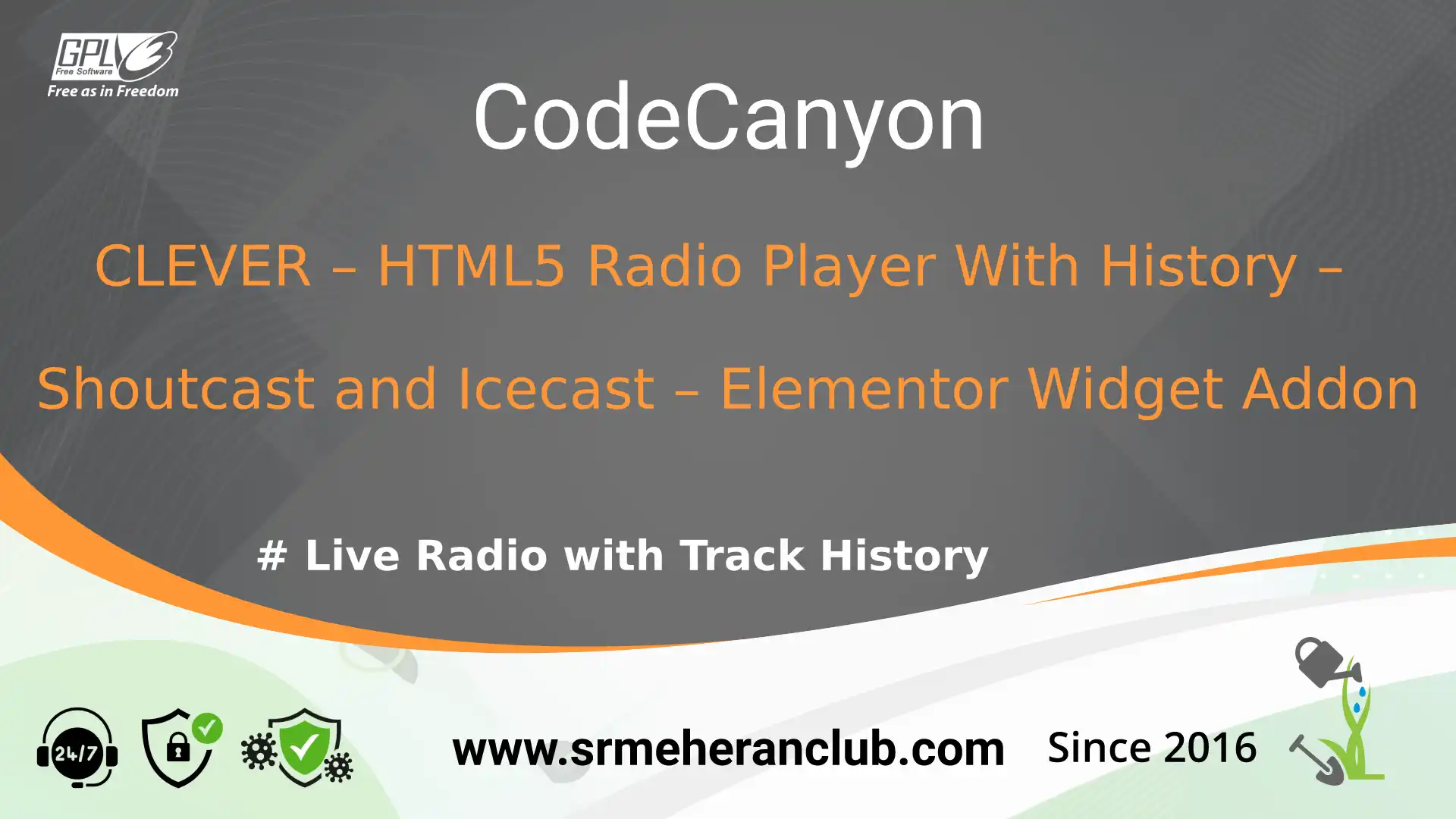 CLEVER – HTML5 Radio Player With History – Shoutcast and Icecast – Elementor Widget Addon — Plugin by Themeforest