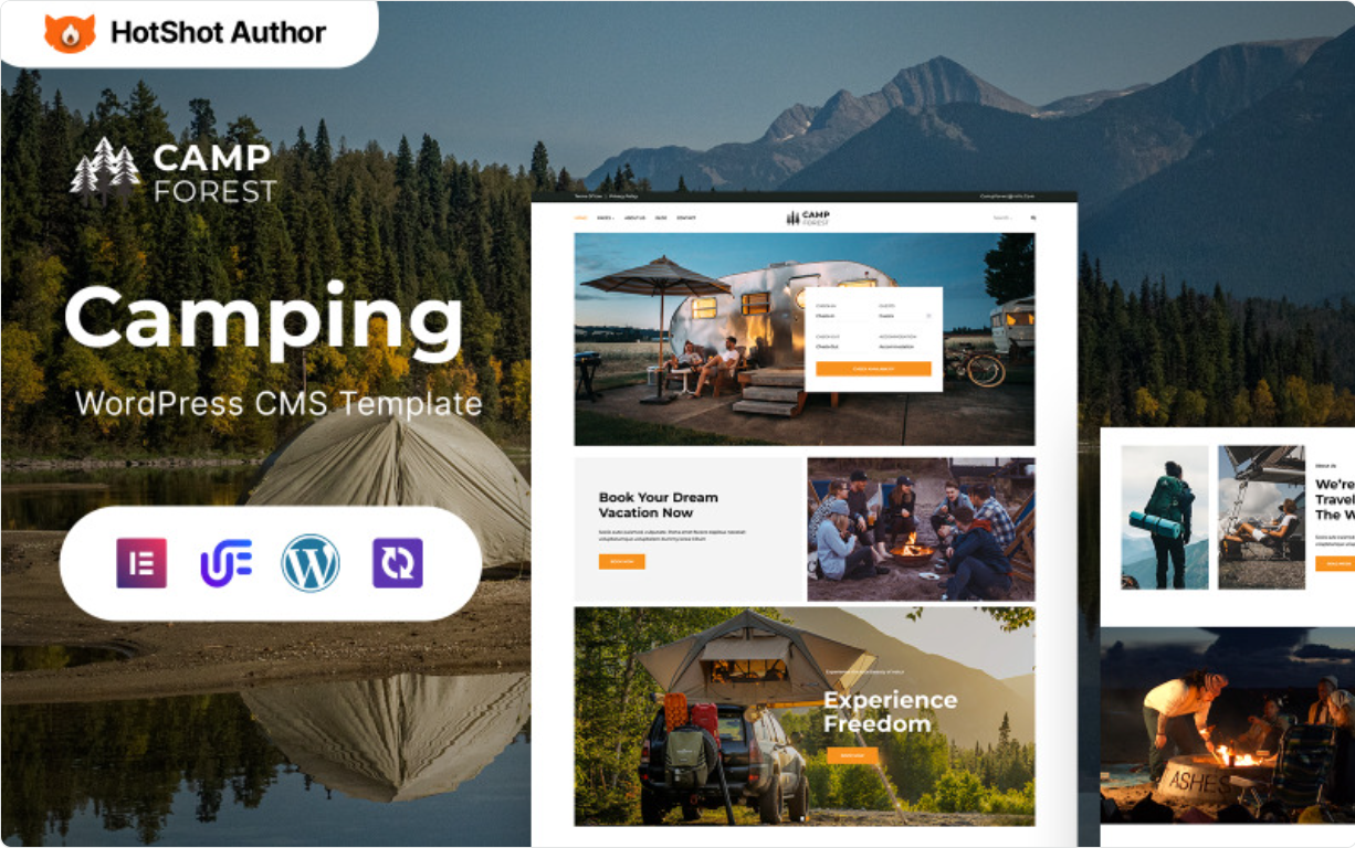Camp Forest - Camping, Hiking And Adventure WordPress Elementor Theme WordPress Theme