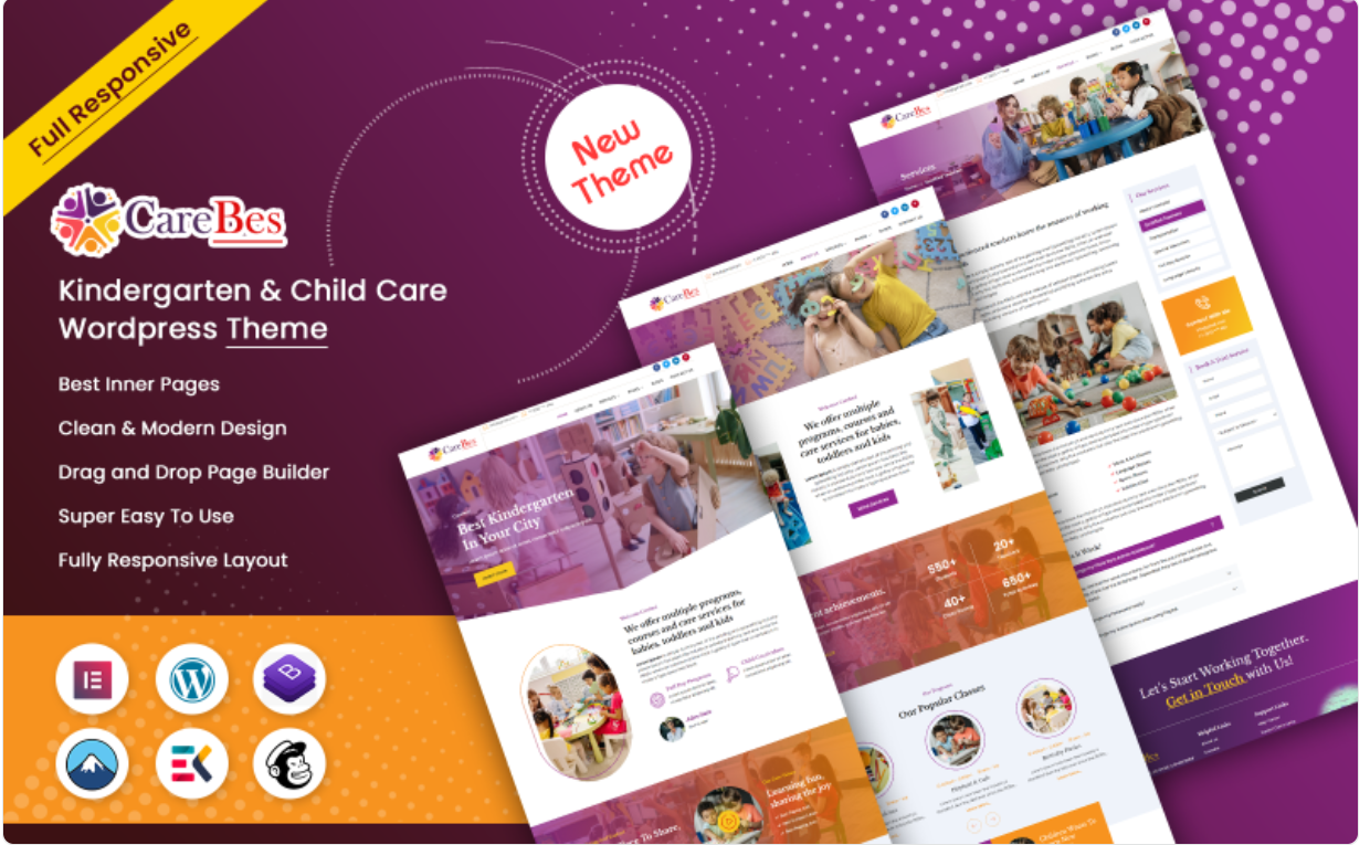 Carebes - Kindergarten & Child Care Wordpress Theme WordPress Theme