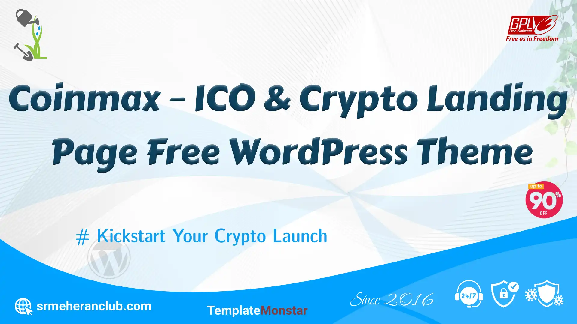Coinmax – ICO & Crypto Landing Page Free WordPress Theme