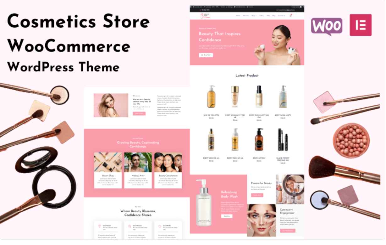 Cosmetic Store Elementor WooCommerce WordPress Theme