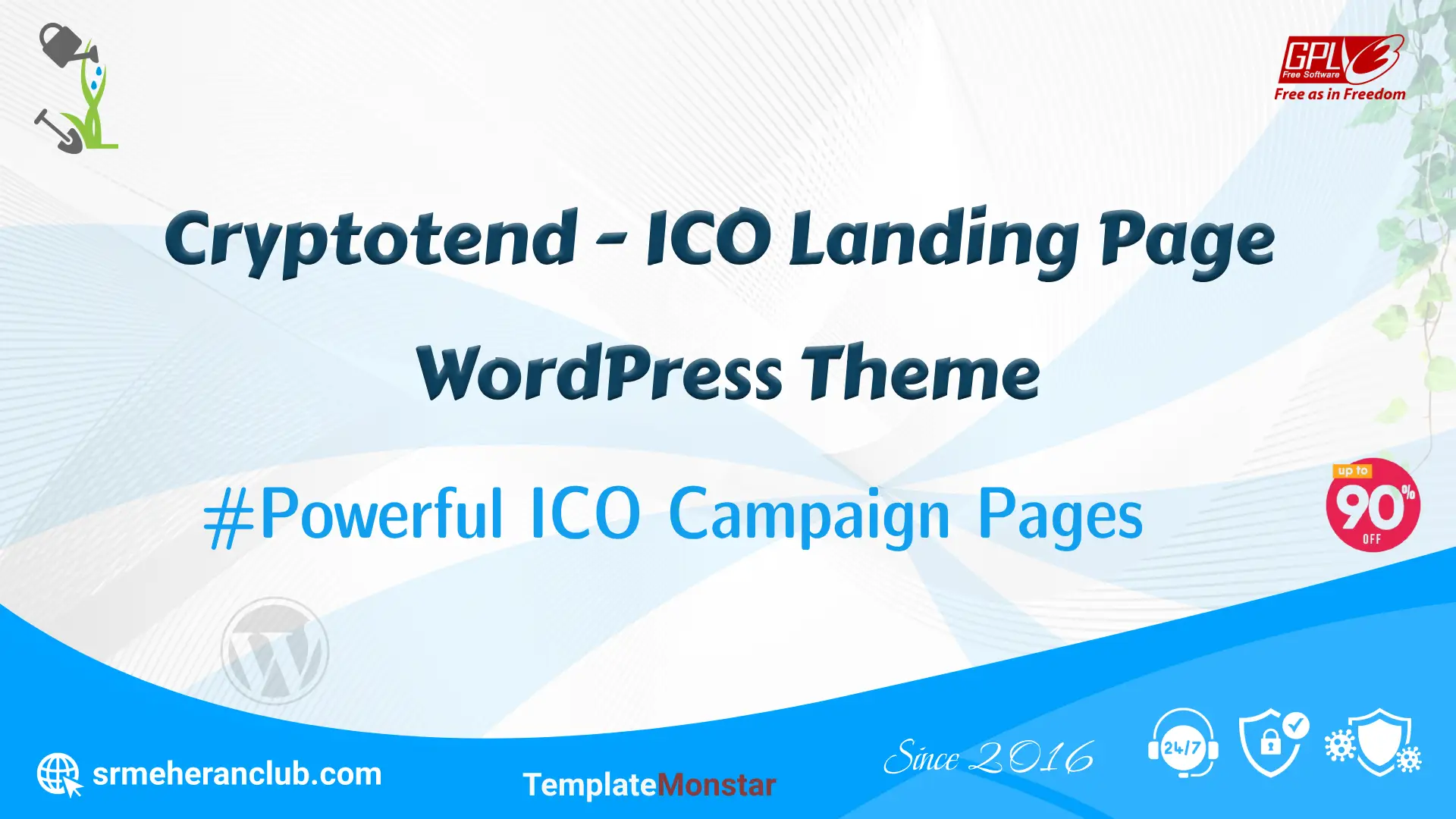 Cryptotend – ICO Landing Page WordPress Theme — Theme by Templatemonster