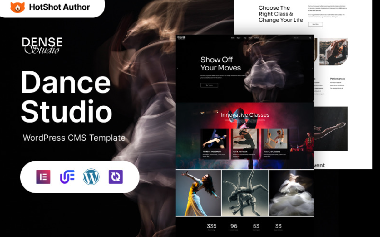 Dense Studio - Dance Studio And Academy WordPress Elementor Theme WordPress Theme