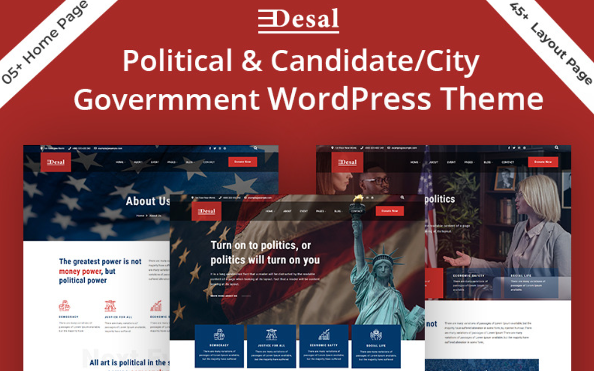 Desal - Political & Candidate City Government WordPress Theme