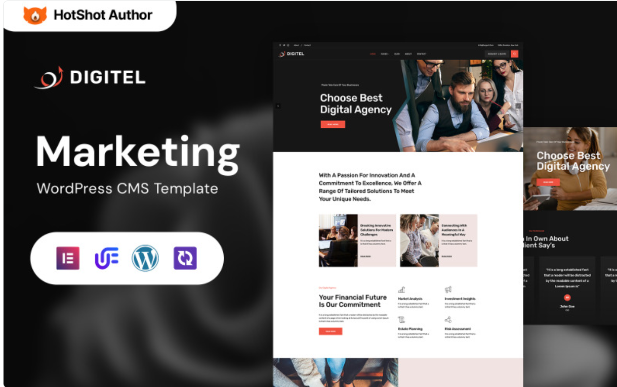 Digitel - Business Marketing WordPress Elementor Theme WordPress Theme