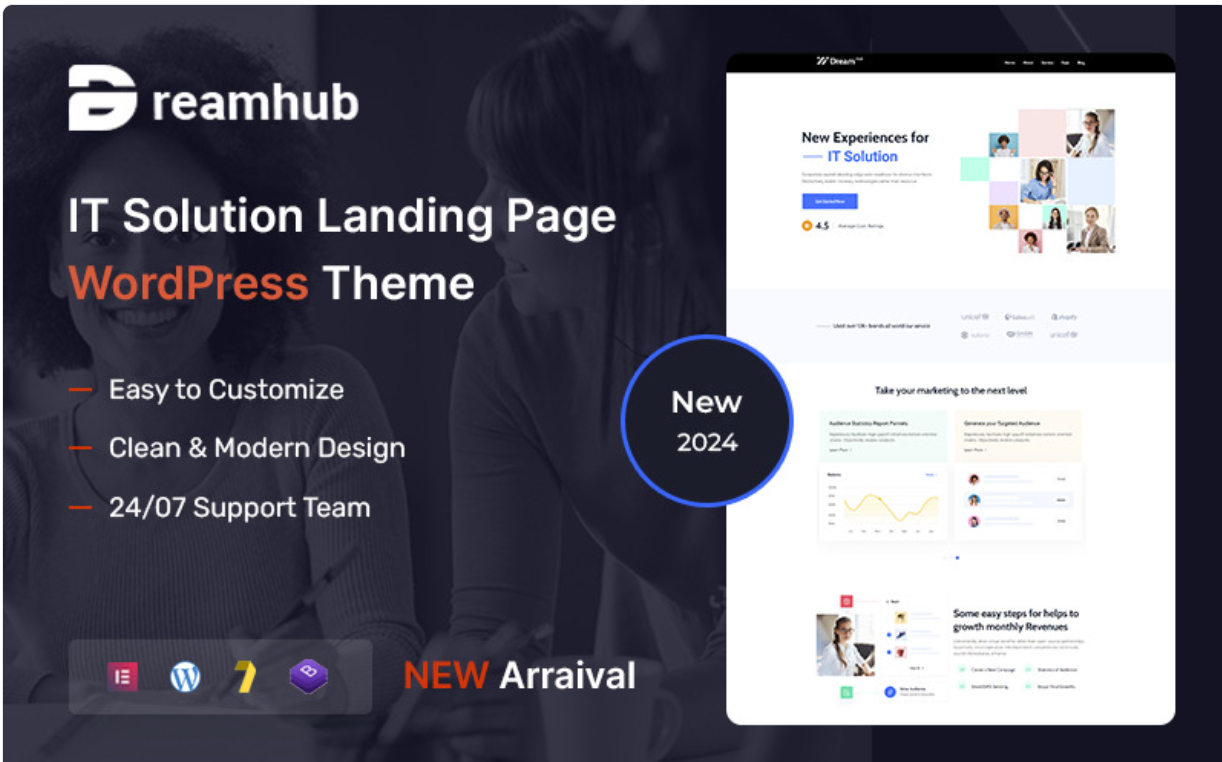 DreamHub - IT Solution and Landing Page WordPress Theme