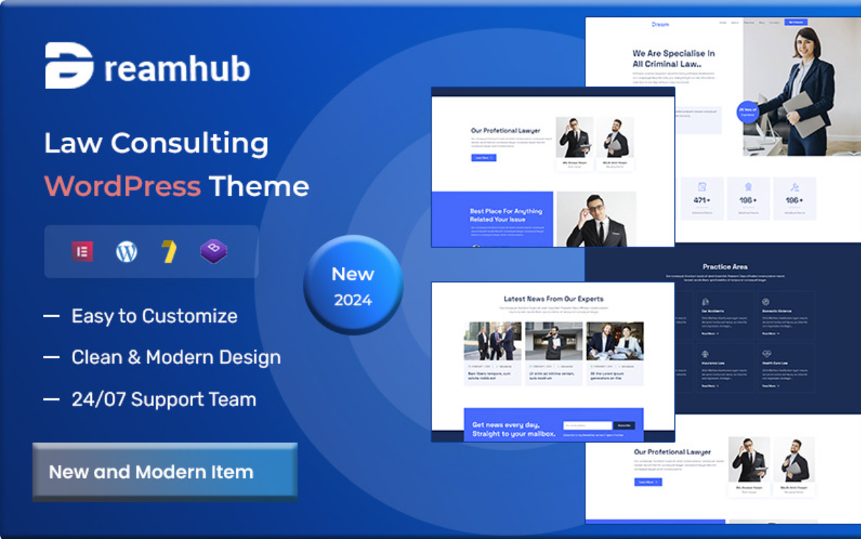 DreamHub – Law Consulting WordPress Theme